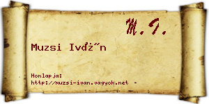 Muzsi Iván névjegykártya
