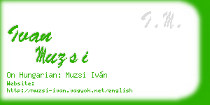 ivan muzsi business card